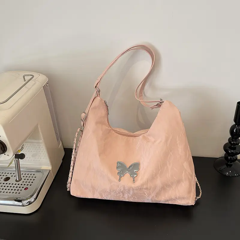 Light Grey Bowknot Shoulder Bag for Women - Image 3