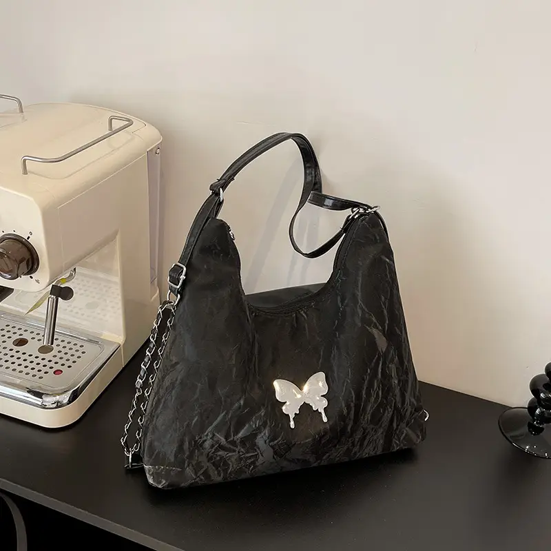 Light Grey Bowknot Shoulder Bag for Women - Image 5
