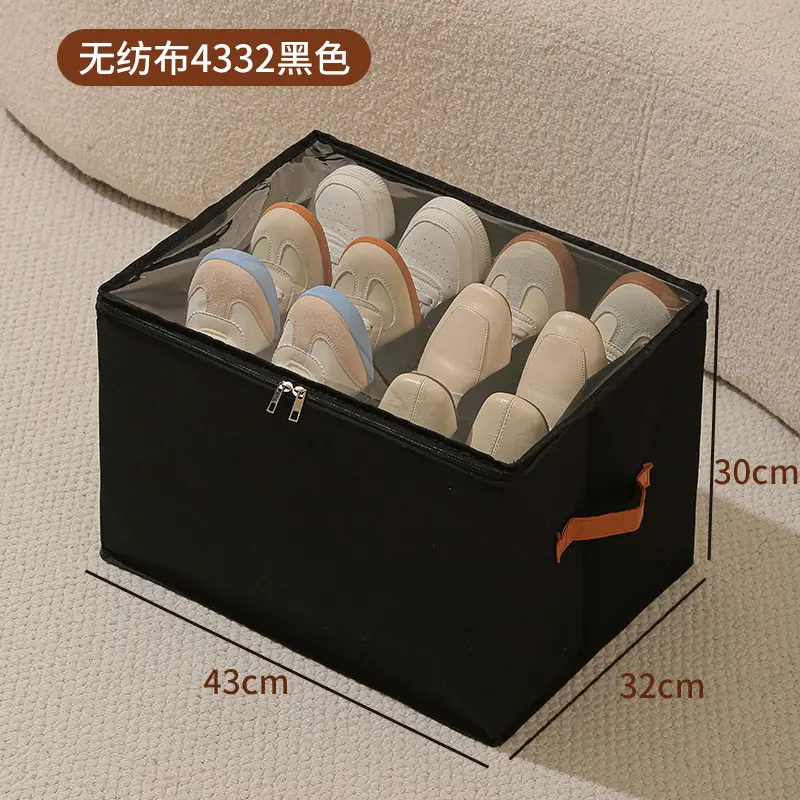 Amazon Shoe Storage Box Foldableable Visible Shoe Box with Lid Multifunctional Clothing and Sundry Storage Box with Compartments