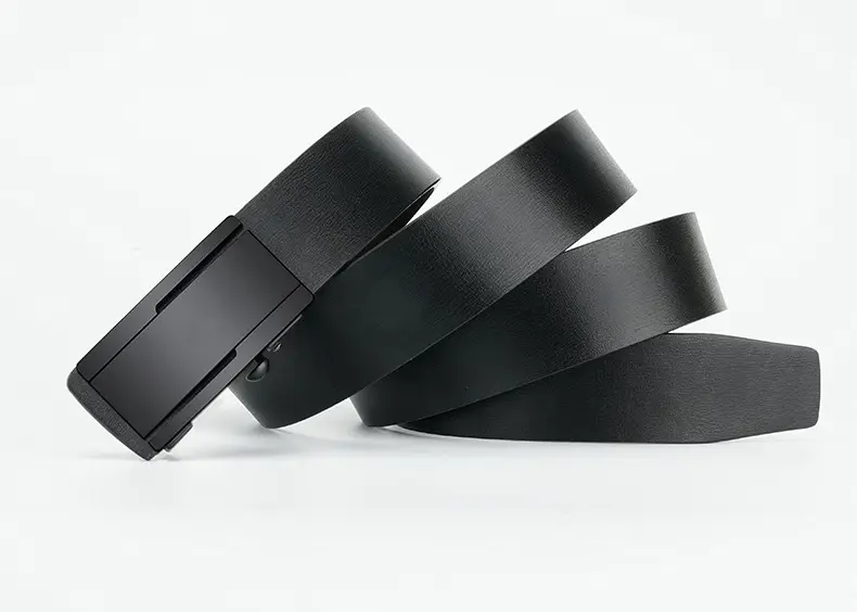 Black Leather Belt with Automatic Buckle for Men — feature 14