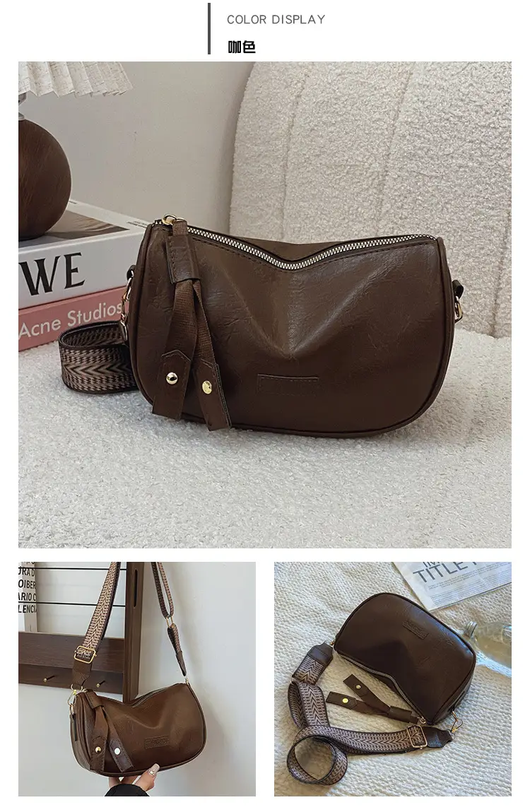 Boston Retro Shoulder Messenger Bag Brown 2024 — feature 24