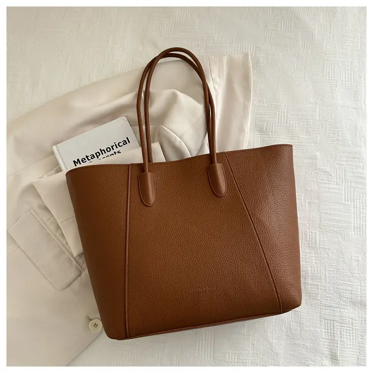 Black Leather Tote Bag for Women 2024 Autumn Winter — feature 17