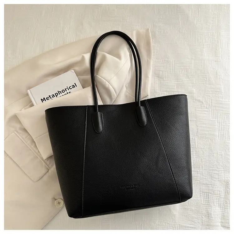 Black Leather Tote Bag for Women 2024 Autumn Winter — feature 18