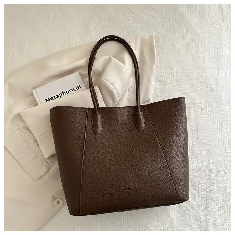 Black Leather Tote Bag for Women 2024 Autumn Winter — feature 19