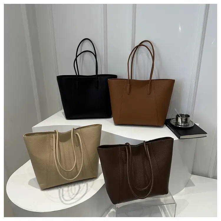 Black Leather Tote Bag for Women 2024 Autumn Winter — feature 20