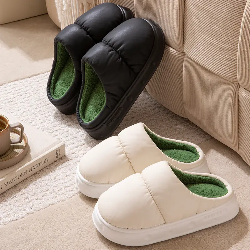 2026 New Cotton Slippers for Women, Winter down Non-Slip Waterproof Warm Couple Indoor Home Cotton Slippers for Men - Image 8
