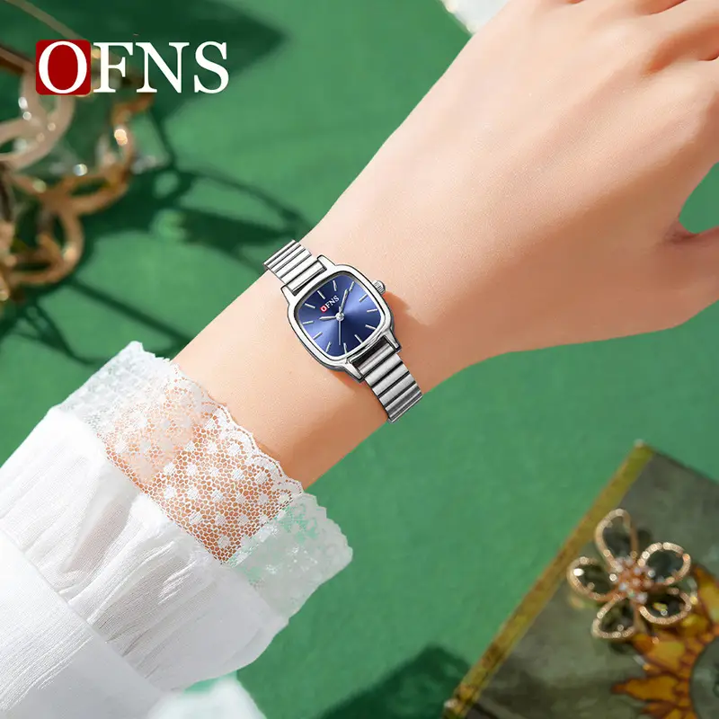 OFNS Square Women's Quartz Watch Stainless Steel Band - Image 15