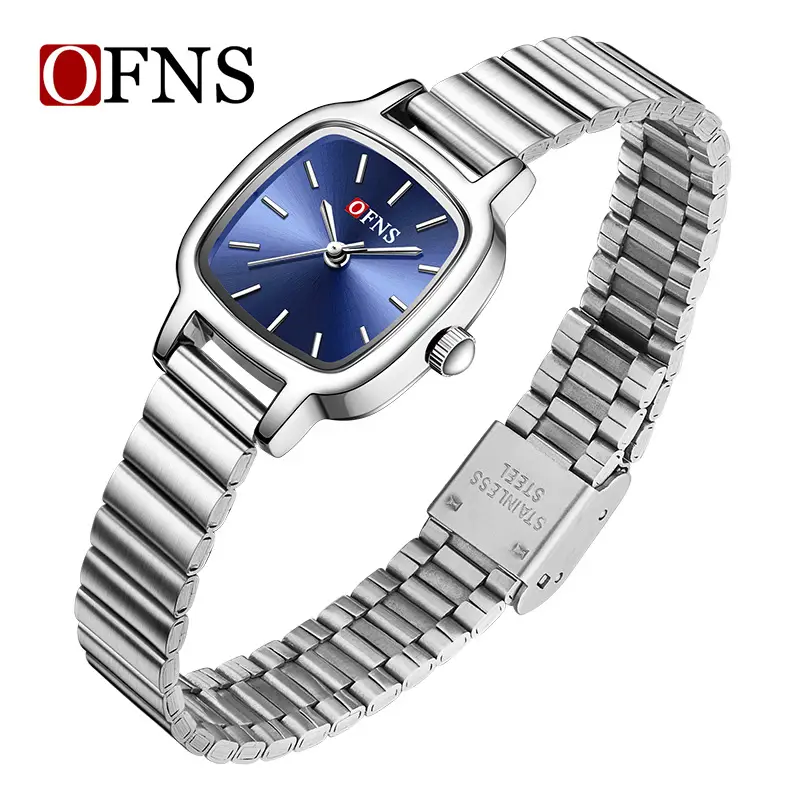 OFNS Square Women's Quartz Watch Stainless Steel Band - Image 17