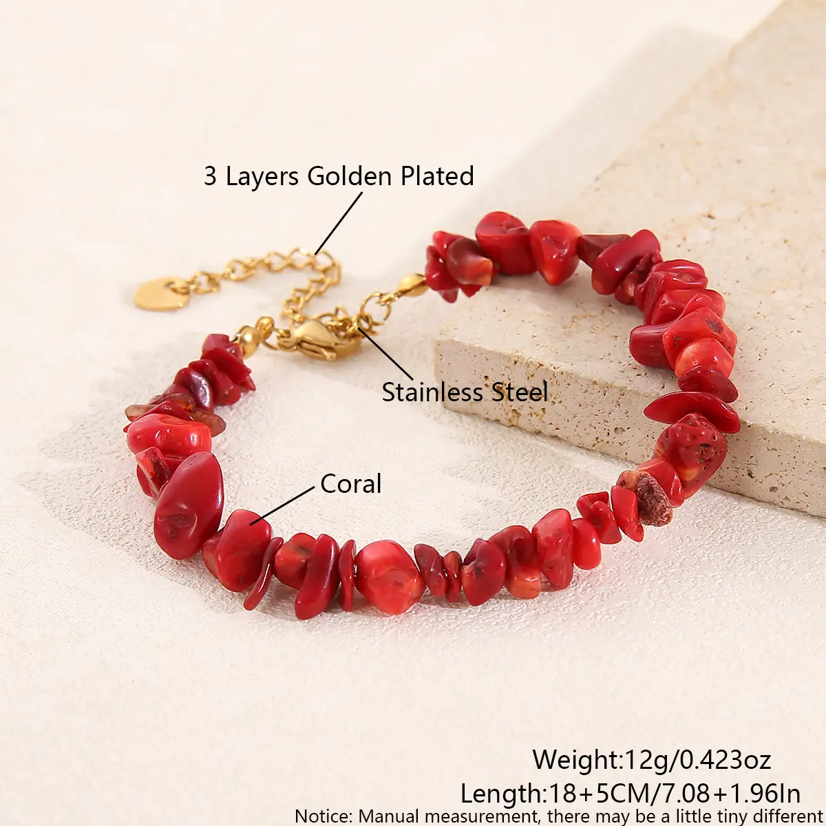 Red Crystal Pearl Necklace Bracelet Set for Women - Image 4
