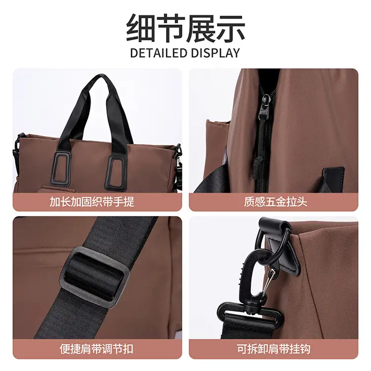 Women's Waterproof Travel Bag Brown Large Capacity — feature 18