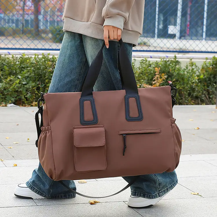 Women's Waterproof Travel Bag Brown Large Capacity — feature 25
