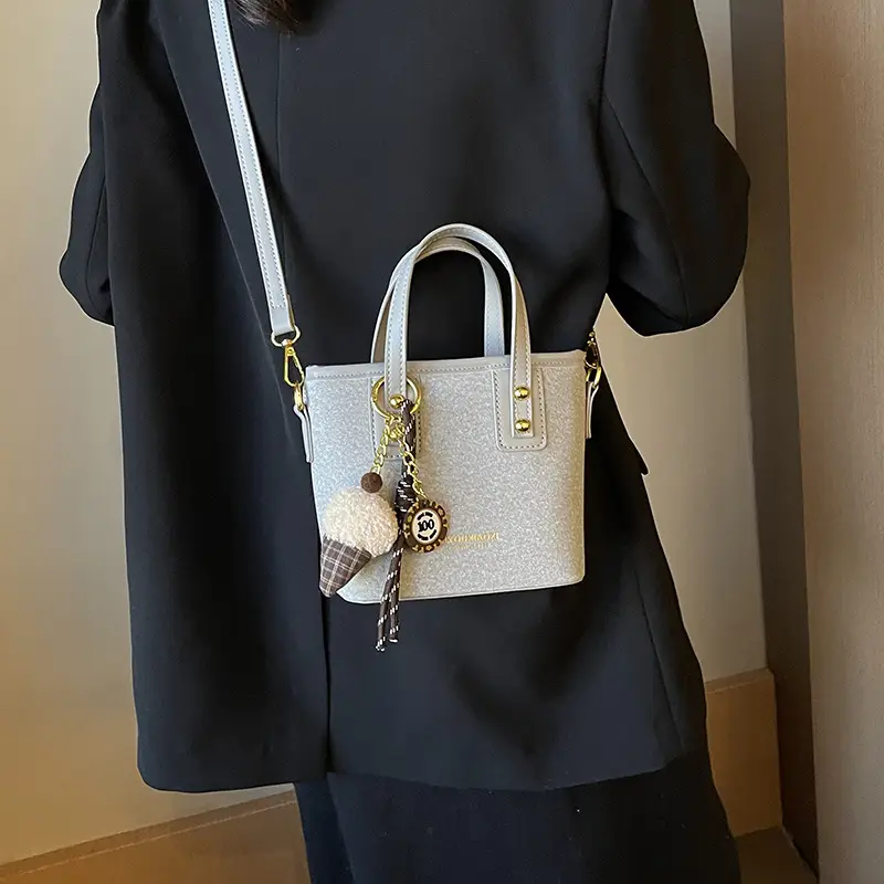 2025 Women's Square Plush Pendants Crossbody Bag - Image 10