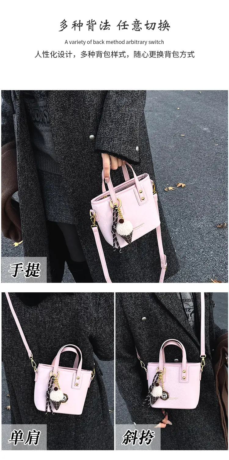 2025 Women's Square Plush Pendants Crossbody Bag — feature 11