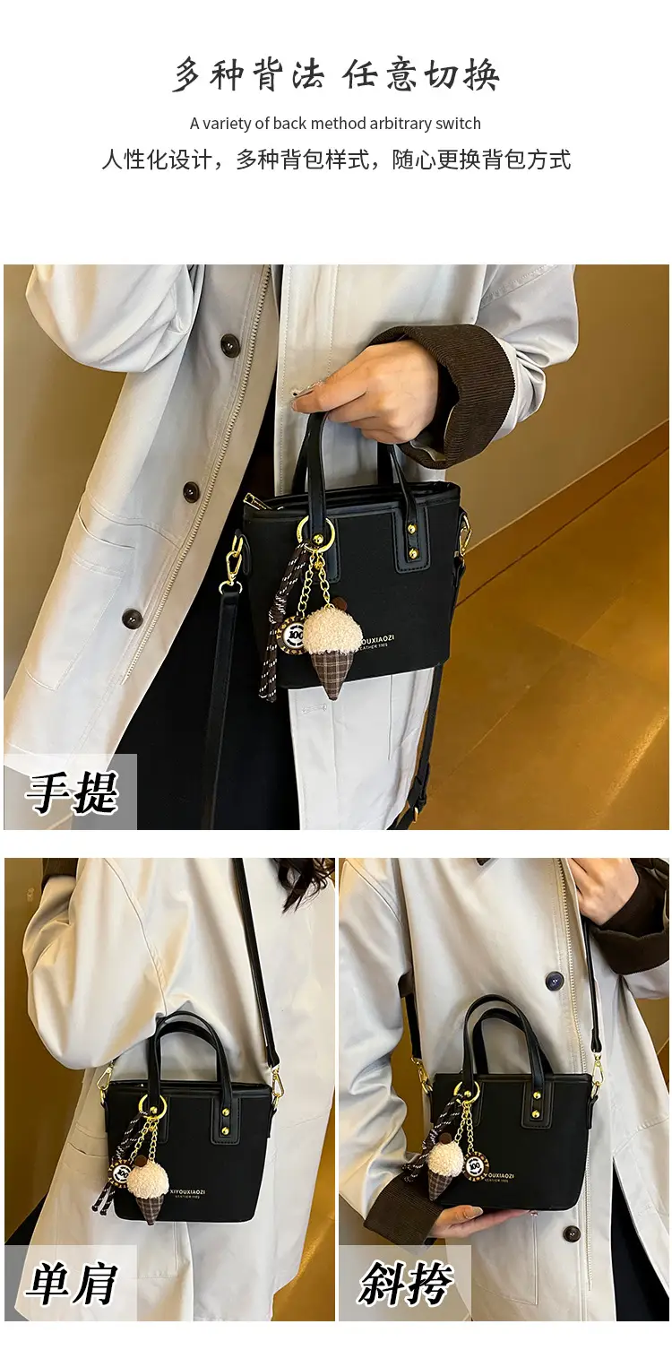 2025 Women's Square Plush Pendants Crossbody Bag — feature 13