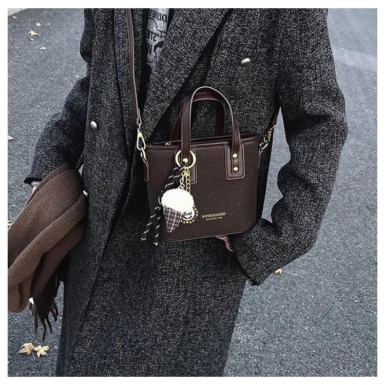 2025 Women's Square Plush Pendants Crossbody Bag — feature 17
