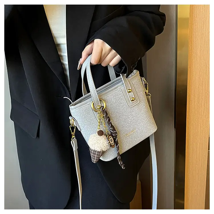 2025 Women's Square Plush Pendants Crossbody Bag — feature 30