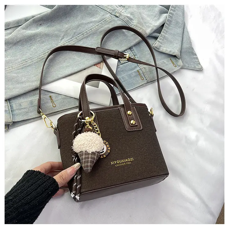 2025 Women's Square Plush Pendants Crossbody Bag — feature 38