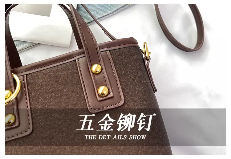 2025 Women's Square Plush Pendants Crossbody Bag — feature 7