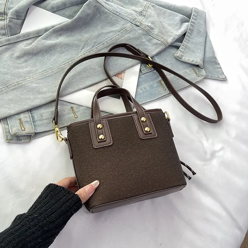 2025 Women's Square Plush Pendants Crossbody Bag - Image 3