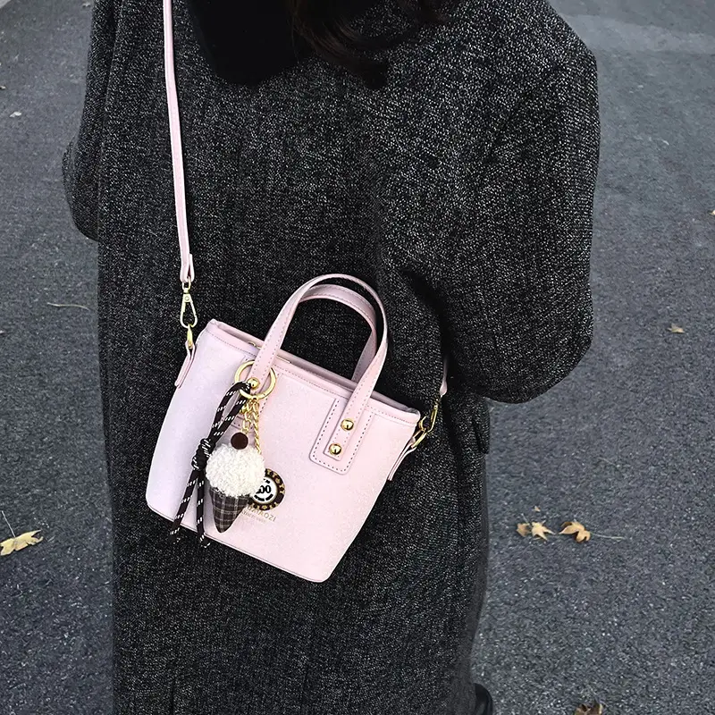 2025 Women's Square Plush Pendants Crossbody Bag - Image 6