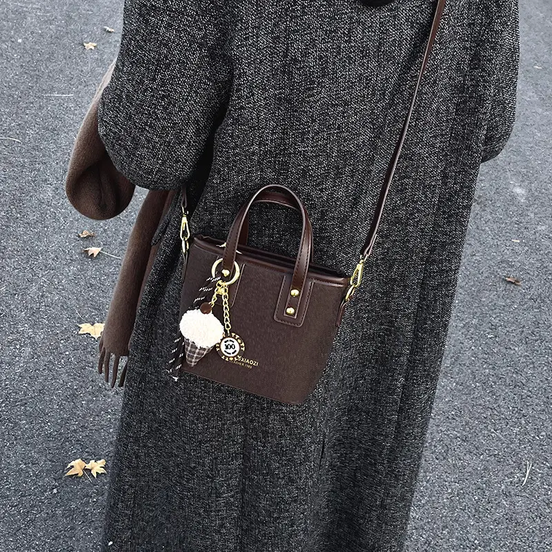 2025 Women's Square Plush Pendants Crossbody Bag - Image 7