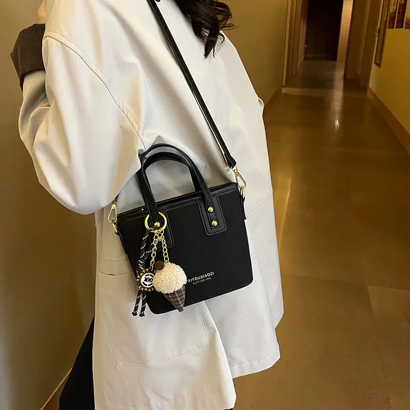 2025 Women's Square Plush Pendants Crossbody Bag - Image 8