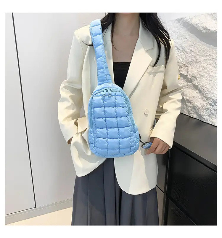 Blue Plaid Crossbody Bag for Women — feature 26