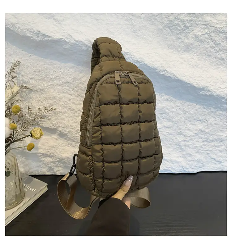 Blue Plaid Crossbody Bag for Women