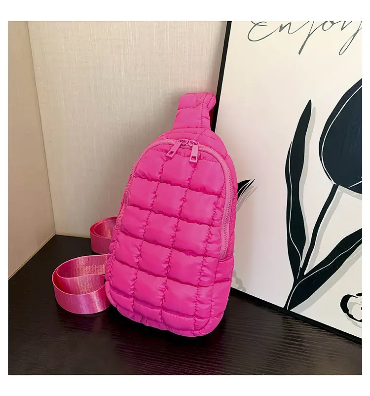 Blue Plaid Crossbody Bag for Women