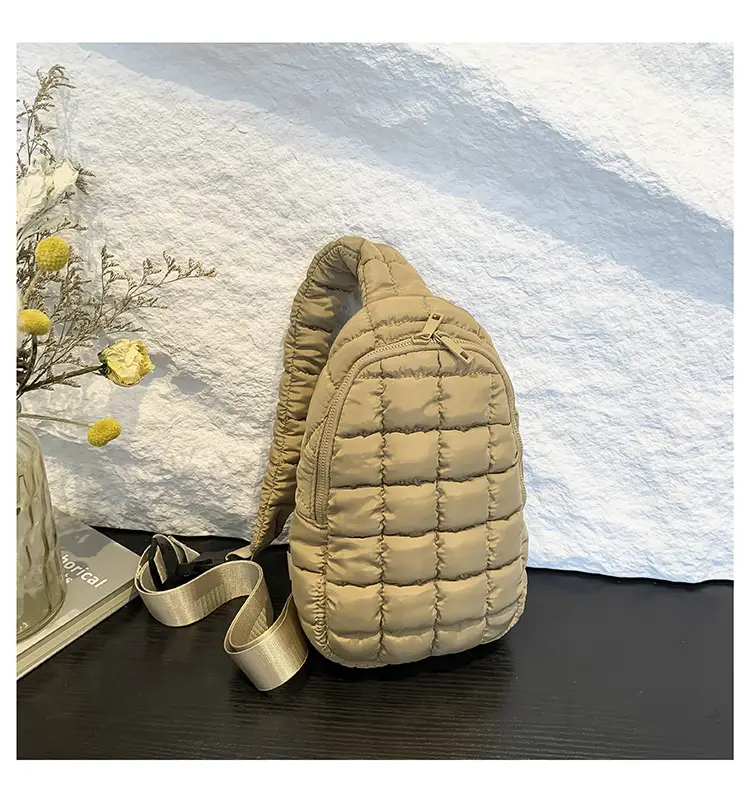 Blue Plaid Crossbody Bag for Women