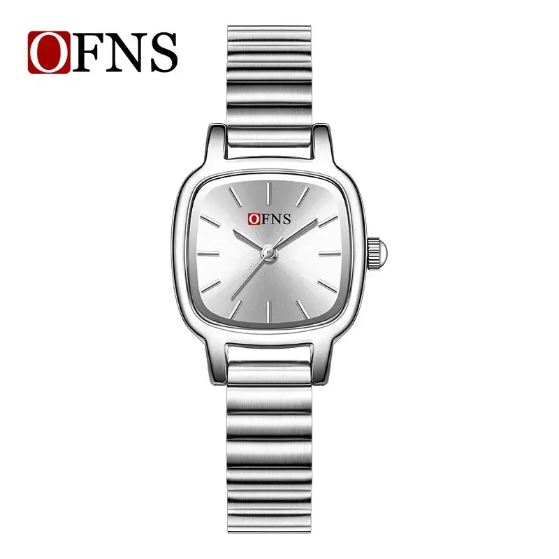 Ofns Gold Quartz Women's Watch Black Leather Band - Image 13