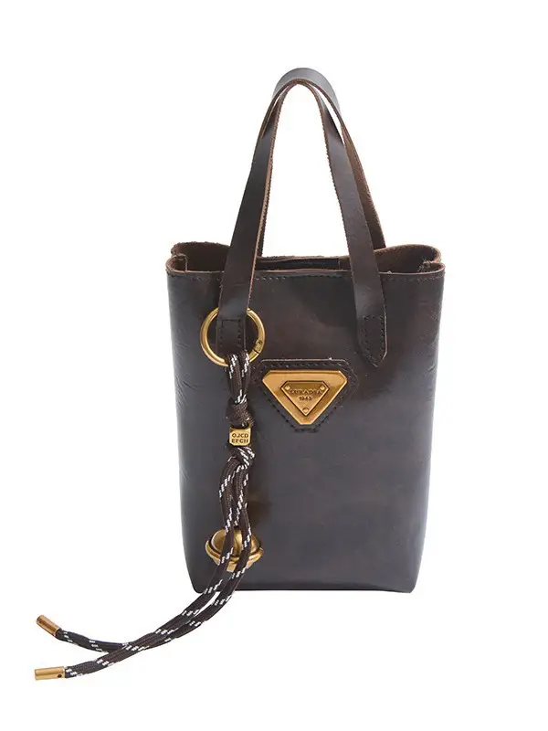Vintage Brown Shoulder Bag with Chain Strap