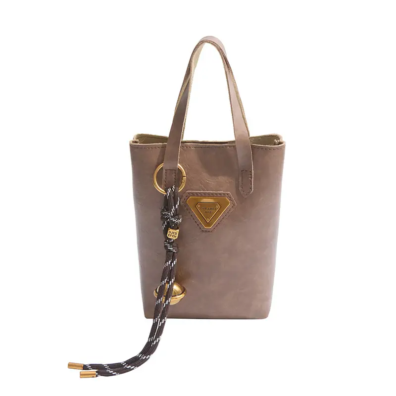 Vintage Brown Shoulder Bag with Chain Strap