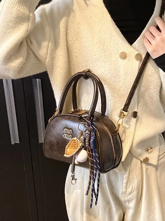Women's Retro Shoulder Crossbody Bag Brown 2024 - Image 9