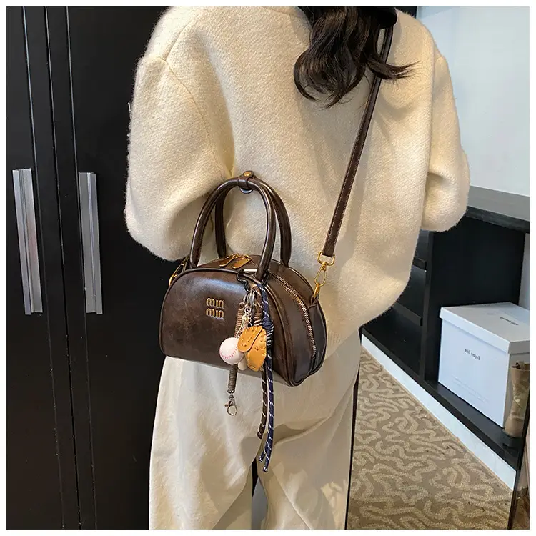 Women's Retro Shoulder Crossbody Bag Brown 2024 — feature 14