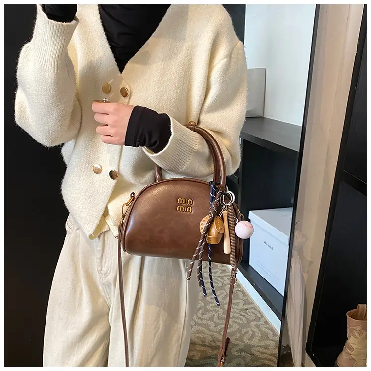 Women's Retro Shoulder Crossbody Bag Brown 2024 — feature 9
