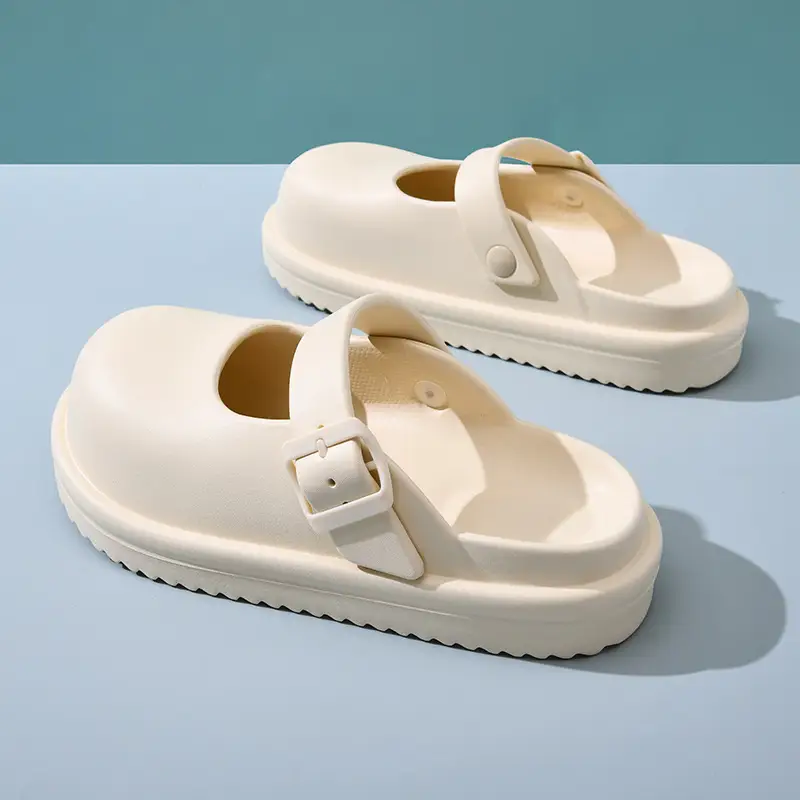 Women's Cream EVA Thick Slippers Summer - Image 6