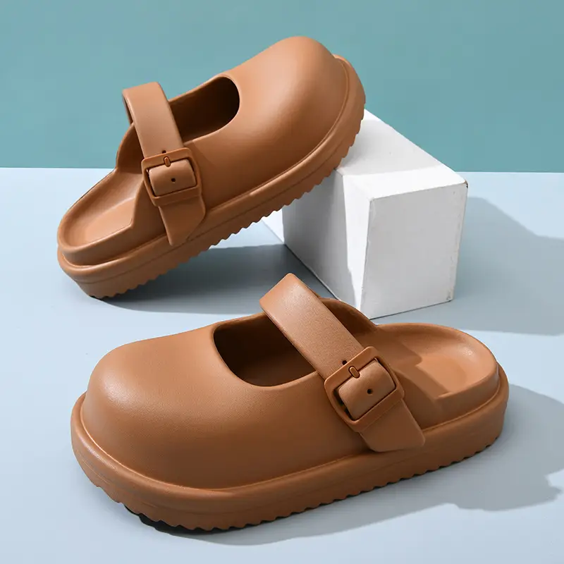 Women's Cream EVA Thick Slippers Summer - Image 2
