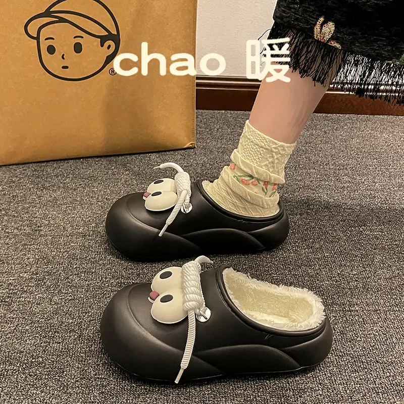 Bag heel waterproof cotton slippers women's new winter wear fleece-lined thickened student girlfriends thick-soled cotton shoes women's wholesale - Image 5