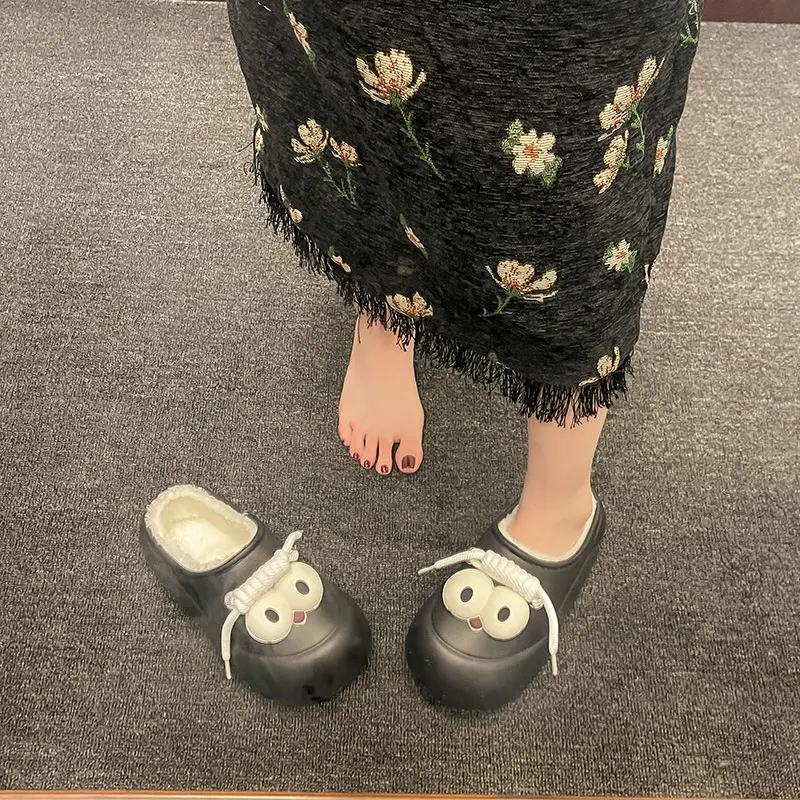 Bag heel waterproof cotton slippers women's new winter wear fleece-lined thickened student girlfriends thick-soled cotton shoes women's wholesale - Image 6