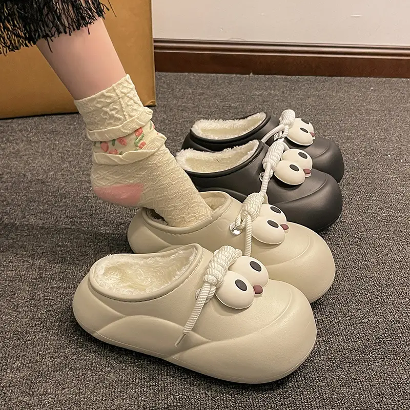 Bag heel waterproof cotton slippers women's new winter wear fleece-lined thickened student girlfriends thick-soled cotton shoes women's wholesale - Image 7