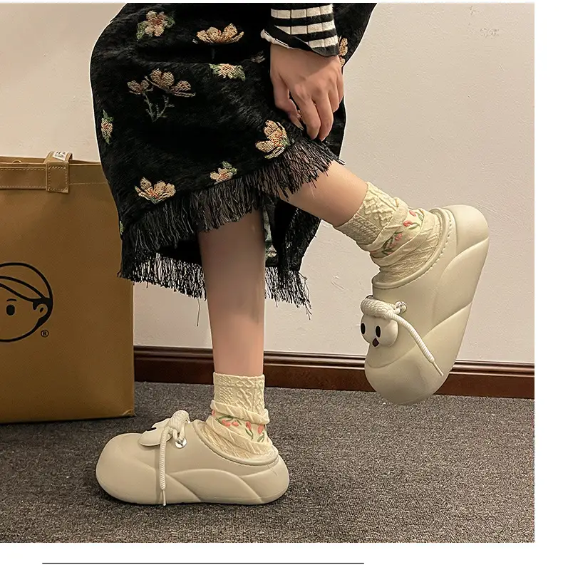 Bag heel waterproof cotton slippers women's new winter wear fleece-lined thickened student girlfriends thick-soled cotton shoes women's wholesale — feature 10