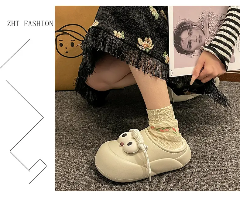 Bag heel waterproof cotton slippers women's new winter wear fleece-lined thickened student girlfriends thick-soled cotton shoes women's wholesale — feature 11