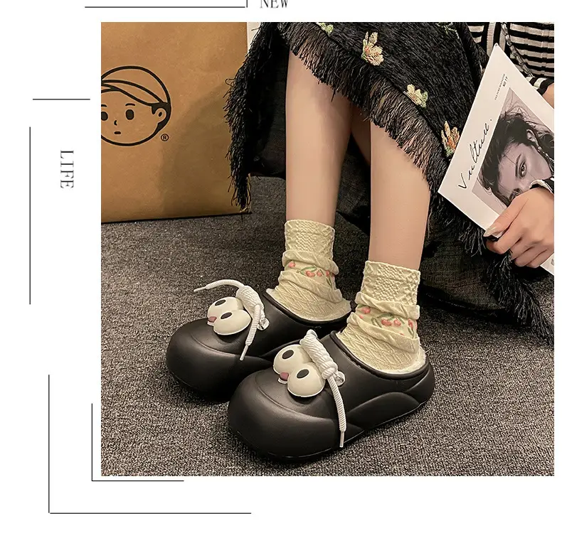 Bag heel waterproof cotton slippers women's new winter wear fleece-lined thickened student girlfriends thick-soled cotton shoes women's wholesale — feature 15