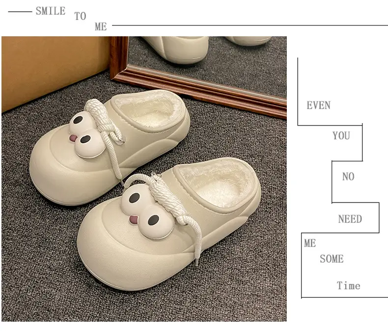 Bag heel waterproof cotton slippers women's new winter wear fleece-lined thickened student girlfriends thick-soled cotton shoes women's wholesale — feature 17