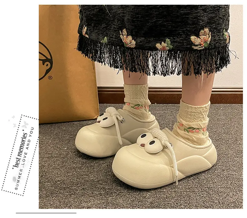 Bag heel waterproof cotton slippers women's new winter wear fleece-lined thickened student girlfriends thick-soled cotton shoes women's wholesale — feature 8