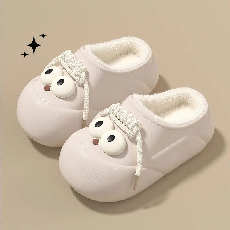 Bag heel waterproof cotton slippers women's new winter wear fleece-lined thickened student girlfriends thick-soled cotton shoes women's wholesale - Image 2