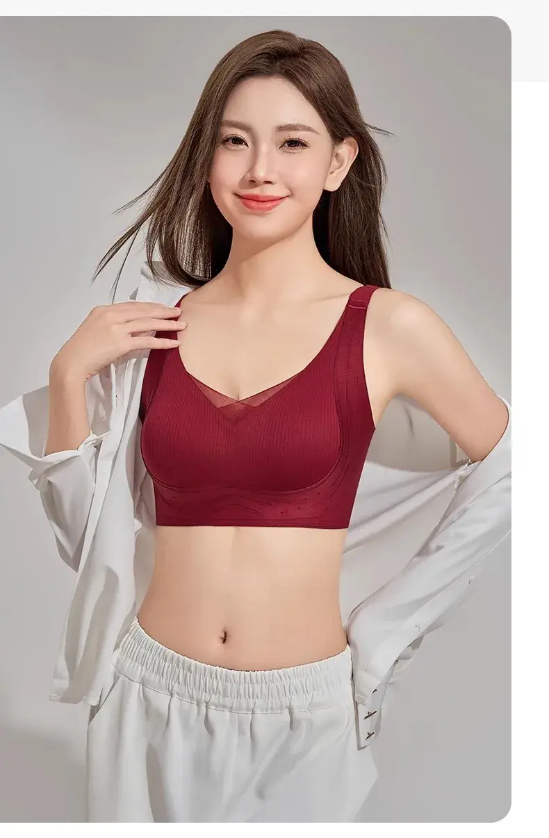 Traceless Push Up Bra Women Soft Lace Up Anti Sagging — feature 19
