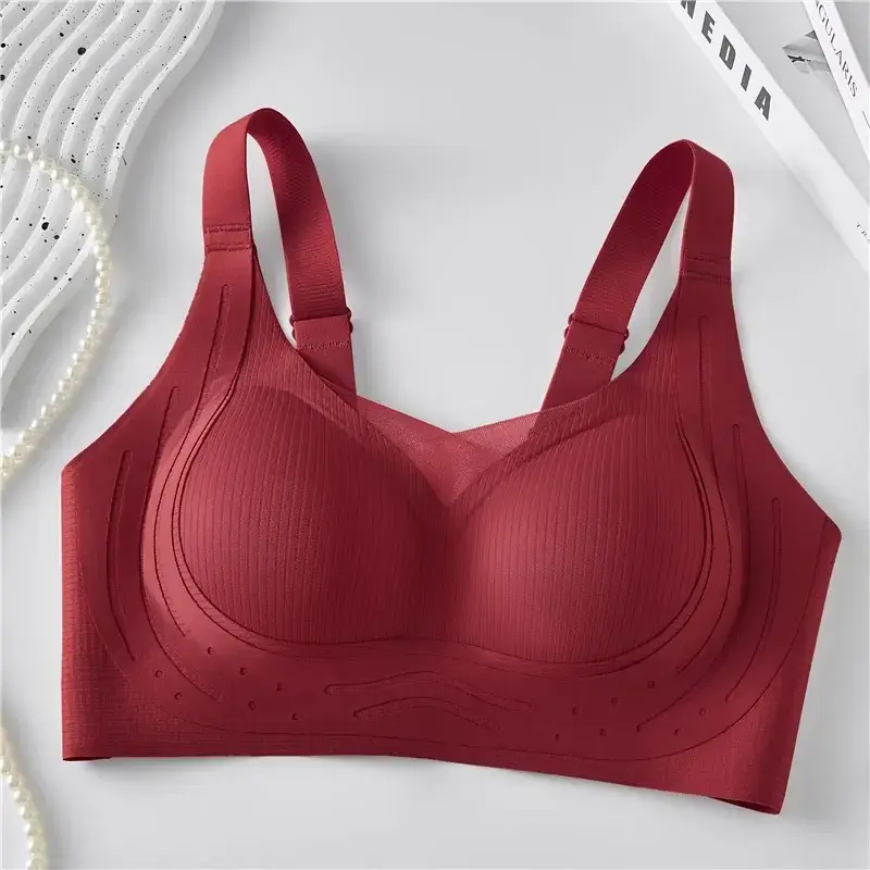 Traceless Push Up Bra Women Soft Lace Up Anti Sagging - Image 5