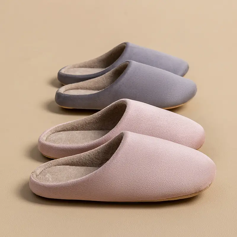 Cotton Slippers for Women, Autumn and Winter, Couples' Home Use, Indoor Maternity Warm Thick-Soled Non-Slip Home Plush Slippers for Men